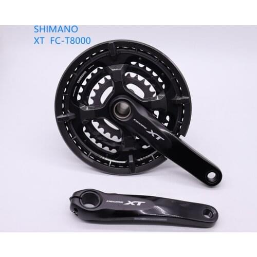 SHIMANO XT T8000 crankset chain wheel 48-36-26t 170/175mm with guard cover plate