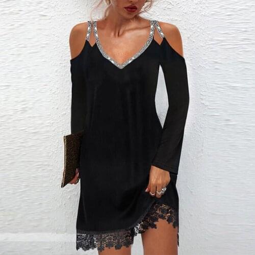 Fashion Double V Neck Women Solid Dresses Sexy Hollow Out Split Long Sleeve Mini Dress Elegant Drape Autumn Party Dress Vestidos