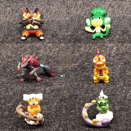 TAKARA TOMY Genuine Pokemon Emboar Scrafty Zoroark Tornadus Cute Action Figure Toys