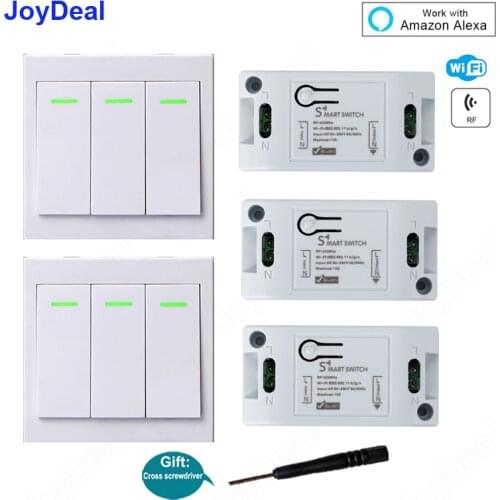 Smart Wifi RF 433MHz 1CH Relay Remote Control Switch Receiver 10A 110V 220V Smart Home Gadgets Wireless Light Switch APP Control