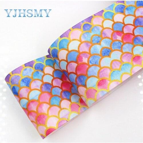 YJHSMY I-18428-46 10 yards 75 mm Cartoon Printed grosgrain ribbons,DIY handmade Hair accessories Material wedding gift wrap