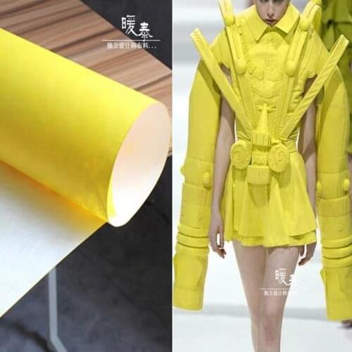 Yellow Stiff Tyvek Washing Breathe paper Tearing Resistant Waterproof DIY Bags Wallet Craft Decor Coat Garment Designer Fabric