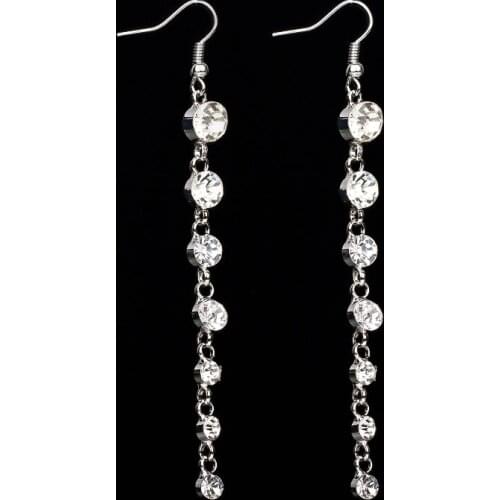 YFJEWE New Fashion Star Style Rhinestone Tassel Earrings For Women Vintage Long Crystal Earrings Wedding Gifts#E086