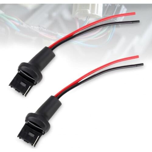 1 Pair 7440 T20 Wiring Harness Heat Resistance Multifunctional Plastic Socket Connector Wiring Harness for Headlight