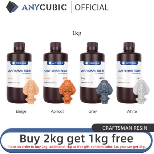 2 pieces/lot ANYCUBIC 355-410nm Craftsman Resin High Precision LCD 3D Printer Material For Garage Kit & Jewelry Models