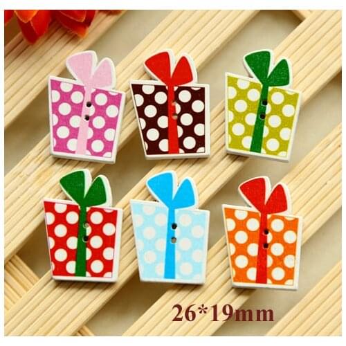 30pcs/lot Fancy Gift Pack Design Wood Button for Garment Painting Wooden Button Scrapbooking Button DIY Accessories(ss-803)