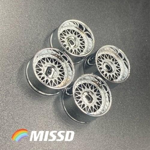 4pcs/set Cast-edge Electroplated Double Plastic RC Wheel Hub for MINI-Z MINI-Q RC Drift Car Upgrade Parts