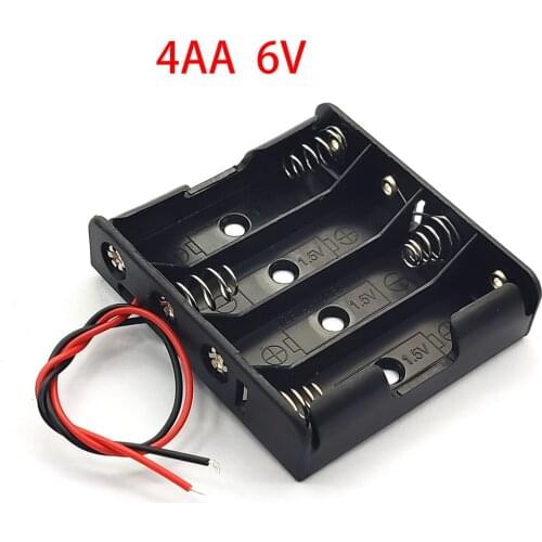 4 x AA 6V Power Battery Storage Case Plastic Box Holder With 4 Slots Top Quality Hot Sale