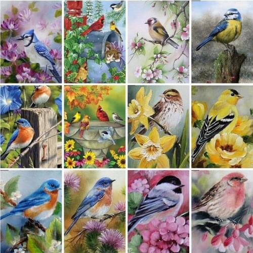 Diamond Painting Animlas Full Square/Round Diamond Embroidery Bird Cross Stitch Rhinestones Art Home Decor Bead Picture Kits