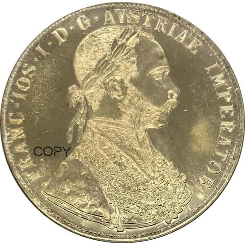Austrian 1905 4 Ducat Franz Joseph I Gold coin Brass Metal Copy Coin Commemorative COINS