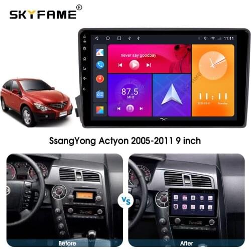 SKYFAME Android Car Navigation Radio Multimedia Player For SsangYong Actyon 2005-2011 Android Auto stereo GPS system