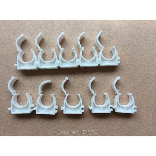 Free shipping 10pcs 32mm Plastic PPR Single U Clamp Holder Hot Cold Water Pipe Tube