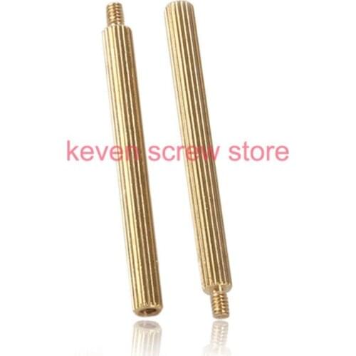 Free Shipping 100pcs M2 M2x20 mm +3 Brass Pillar Single head circular cylinders Copper screws