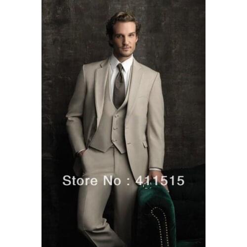 Free shipping!!!Custom design Two buttons Notch Lapel Groom wear Tuxedos Groomsmen Men Wedding dress Prom Clothing/man suits