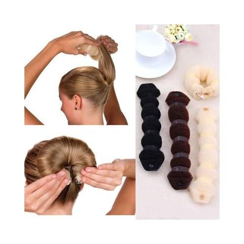 Free shipping Womens Round Bread Bun hair Accessories big size hair curler