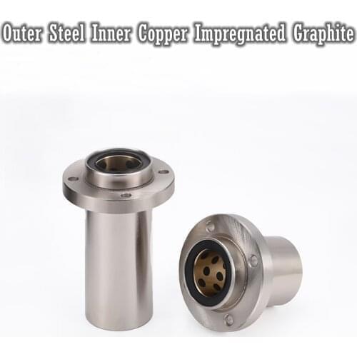 Oilless Bearings LMFP25UU LMFP30UU LMFP35UU LMFP40UU LMFP50UU LMFP60UU Outer Steel Inner Copper Impregnated Graphite