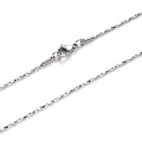 304 Stainless Steel Coreana Necklace Chains with Lobster Claw Clasps Golden Silver Color Link Chain for Jewelry Making Supplies