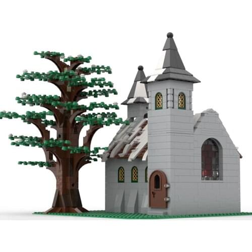 NEW MOC winter church assembly creative toy gift building block brick model childrens birthday