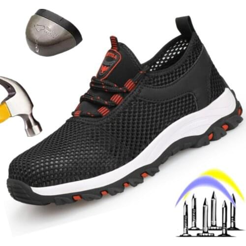 Breathable Work Safety Shoes Men Work Sneaker Indestructible Safety Boots Anti-stab Anti-smash Construction Protective Footwear
