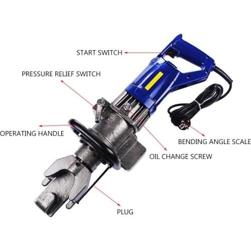 Electric Portable Bending Machine RB-16 Iron Bar Copper Bar Portable Steel Bar Bending Tool
