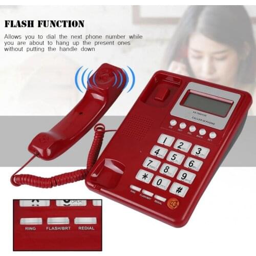 KX-T800 Telephone Home Hotel Wired Corded Telephone Desktop Phone Office Landline Fixed Telephone Caller ID