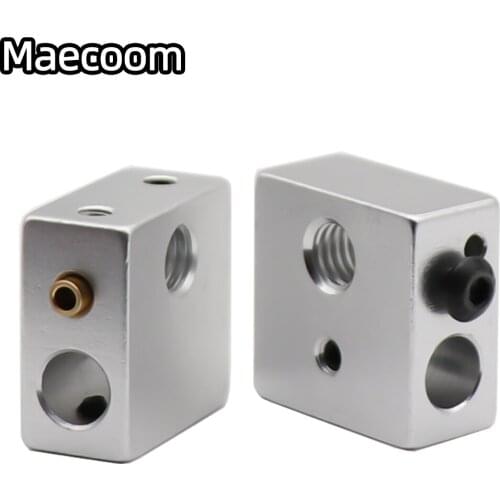 MK7 MK8 Aluminium Heater Block For Print Head Hot End Heating Block 20*20*10 20x20x10 mm For 3D Printer Anet a6 a8 i3