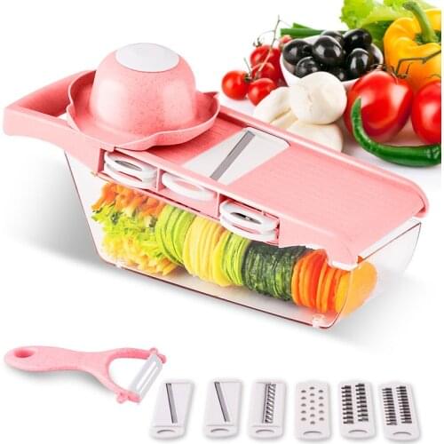 Multifunctional Vegetable Slicer Chopper Fruit Grater Shredders Potato Chipper Garlic Press Gadgets For Home Kitchen Accessories