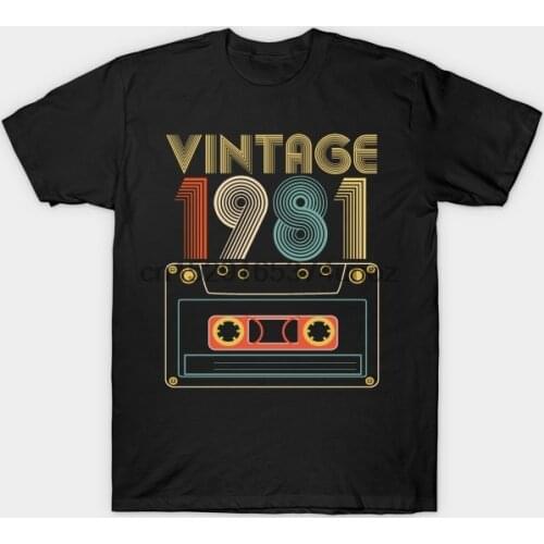 Men t-shirt vintage 1981 tshirt Women t shirt Men Cotton Tees Harajuku Streetwear