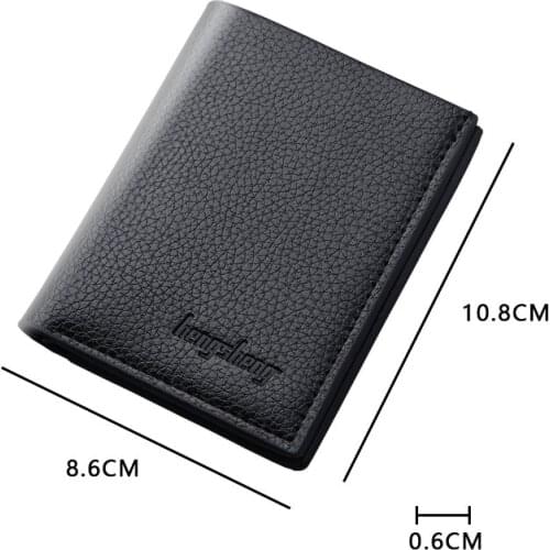 Mens Wallet Ultra-thin Vertical Coin Purses Male Multi-card Package Male Short Retro Card Holder New Casual Mens Wallet