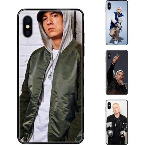 For Galaxy S20 S10e S10 S9 S8 S7 S6 S5 edge Lite Plus Ultra Super Rap Singer Eminem Signed TPU Black Soft Phone Cover Case Big