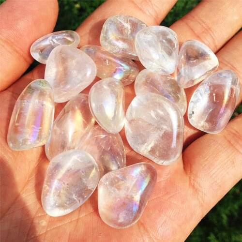 Natural crystal Quartz rare beautiful white Aura Titanium Quartz crushed Quartz crystal cluster mineral mineral healing specimen