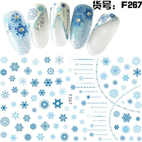 Nails stickers decal decoration Christmas snowflakes nail decoration DIY Creative Designs Watermark Decals Tool