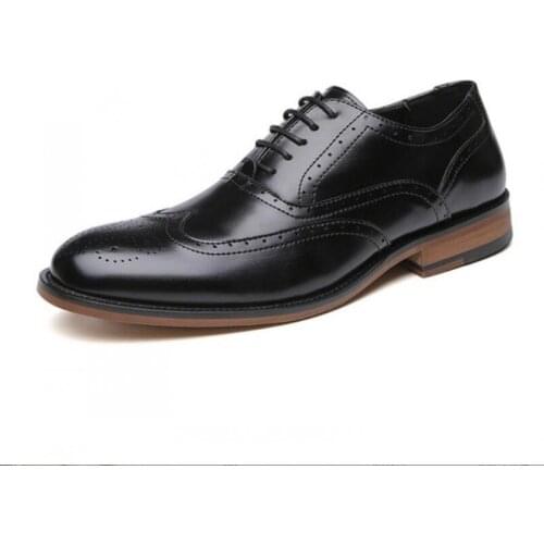 New European Plu four Seasons Brogues for men business suit for men gentlemen shoes breathable a3