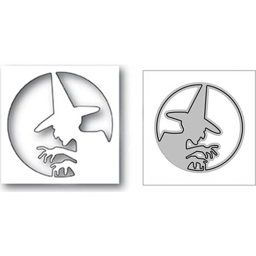 New Halloween Spooky Witch Circle 2020 Metal Cutting Dies for DIY Scrapbooking and Card Making Decor Embossing Craft No Stamps