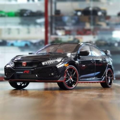 New 1/18 LCD Models For Honda Civic Type-R FK8 2020 Diecast Model Car Kids Toys Boys Girls Gifts Display Collection ornaments