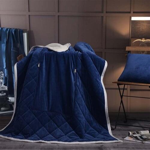 Multifunctional Air Conditioning Quilt Household Warm Blanket Foldable Baby Sleeping Quilt Office Car Pillow