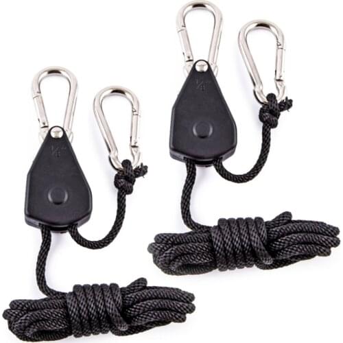 Plant Grow Tent 1/8 Inch Nylon Rope Ratchet Yoyo Hangers for Grow Tent Room Fan Carbon Filter Grow Light