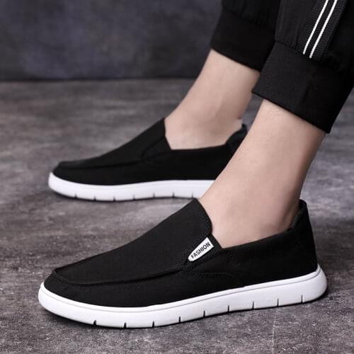Old Beijing Canvas Shoes Breathable All-match One Pedal Lazy Shoes Casual Sports Mens Shoes
