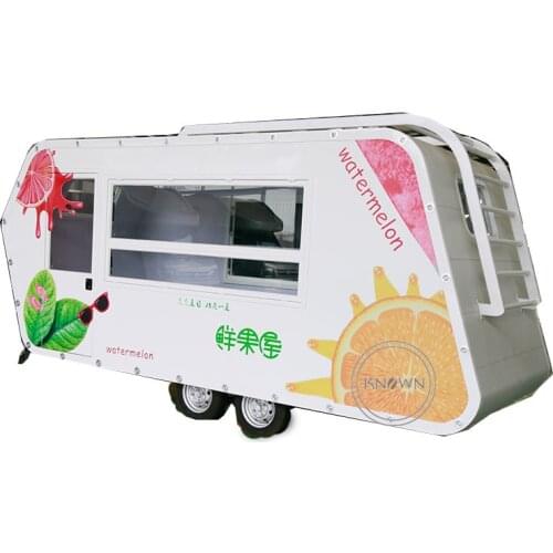 KN-FT05B watermelon mobile food cart with soft serve machine street food kiosk can be customized fast food truck bus