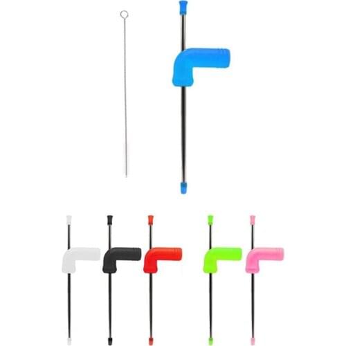 Beer Snorkel Double-Layer Beer Snorkel Bar Tools Holiday Straight Straw Style Beer Dispenser with Cleaning Brush