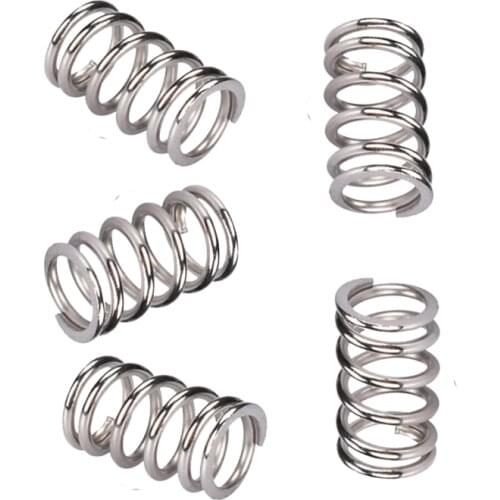 5PCS 3D Printer Parts Ultimaker 2 Spring Stainless Steel Heated Bed Adjusting Print Platform UM2 Springs 1.2*15MM DIY Heatbed