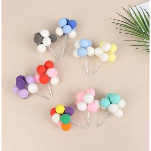 1pcs Baby Shower Ball Cake Topper Flags For Boy Girl Cake Balloon Kids Birthday Party Cake DIY Decor Supplies High Quality