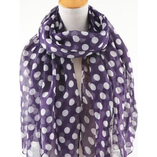 2018 Hot Sale Big Dot Print Scarves And Shawls Spot Polka Pattern Wrap Hijab Muffler 21 Colors Free Shipping