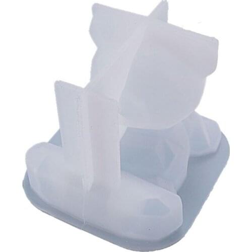 Resin Crystal Epoxy Mold Cartoon 3D Bear Phone Holder Casting Silicone Mould DIY Crafts Ornaments Making Tool