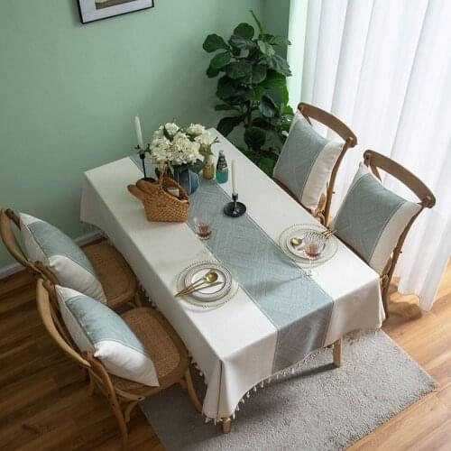Modern Lace Table Cloth Rectangular Linen Tablecloth with Embroidery Household Items Weddings and Events Decorations for Parties