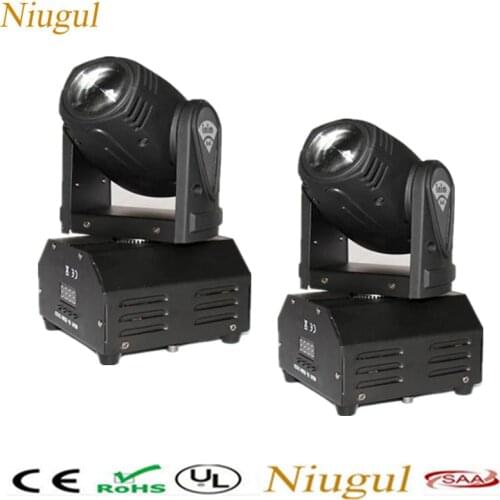 2pcs/lot Mini 10W Beam LED Moving Head Light /DMX LED Beam Effect Spot Stage Lighting /RGBW LED Spotlight For DJ Party Nightclub