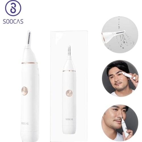 Nose Hair Trimmer SOOCAS N1 Electric Eyebrow Shaver Ears Hair Razor Portable Clipper Removal Safe Cleaning For Man