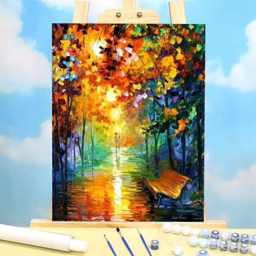 Misty Park DIY Painting By Numbers Set Oil Paints 40*50 Paiting By Numbers Decorative Paintings Adults Wall Art Wholesale