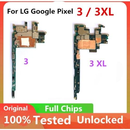 Factory Unlocked For LG Google Pixel 3 / Pixel 3 XL Motherboard 64GB 128GB Full Chips Logic Board With Android system Plate