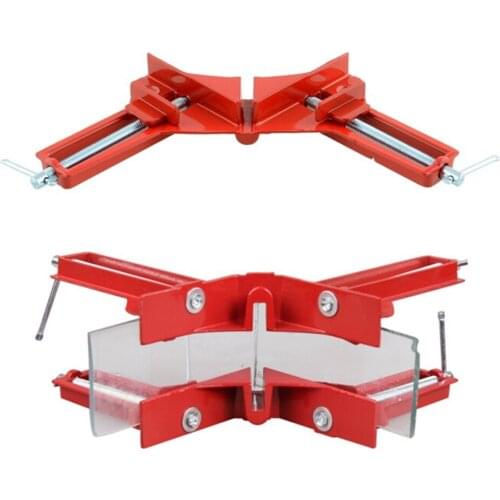 ZLinKJ High Quality 90 degree Aluminium Right Angle Clamp Mitre Clamps Corner Clamp Picture Holder Woodworking Durable Red Color